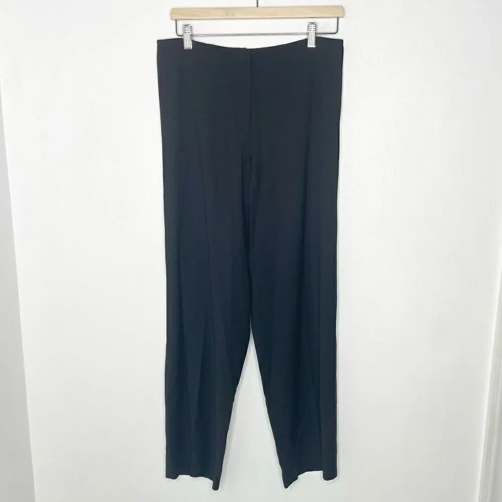 Eileen Fisher classic black zip up straight leg slacks - Women’s S
